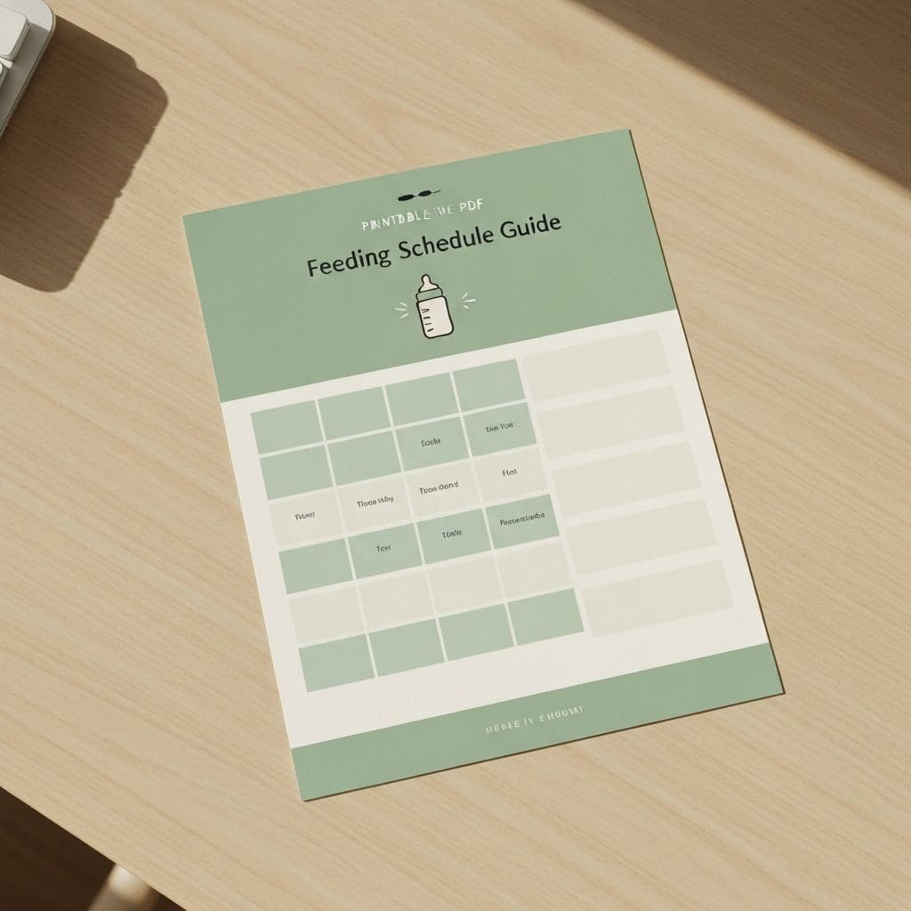 Printable Newborn Feeding Schedule Guide - printable PDF guide preview