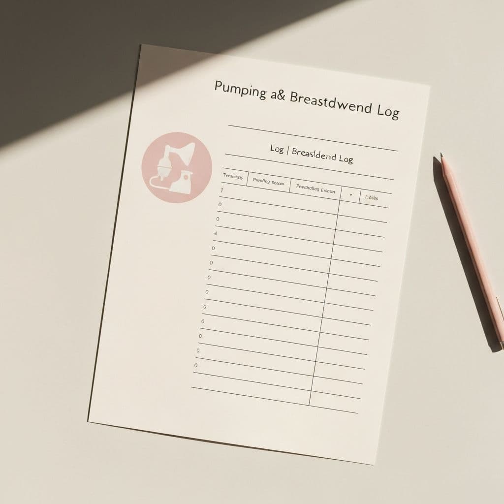 Pumping & Nursing Log - printable PDF guide preview